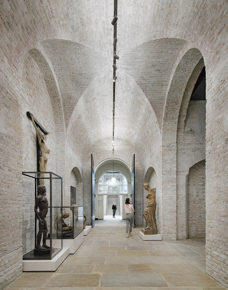 Casts of Greek and Roman statues in the vaults of the Royal Academy of Arts, London