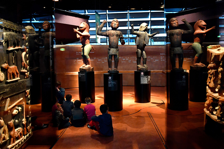Royal statues from the kingdom of Dahomey (Benin), dating from 1890–92, currently at the Musée du Quai Branly, Paris, photo: Gerald Julien/AFP/Getty Images