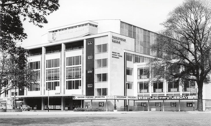 Fairfield Halls in Croydon, designed by Robert Atkinson and Partners in 1962 (photo: c. 1965).