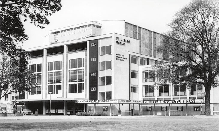 Fairfield Halls in Croydon, designed by Robert Atkinson and Partners in 1962 (photo: c. 1965).