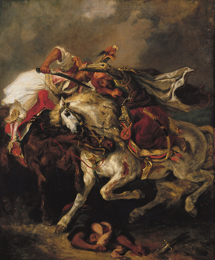 Combat of the Giaour and Hassan (1835), Eugène Delacroix.