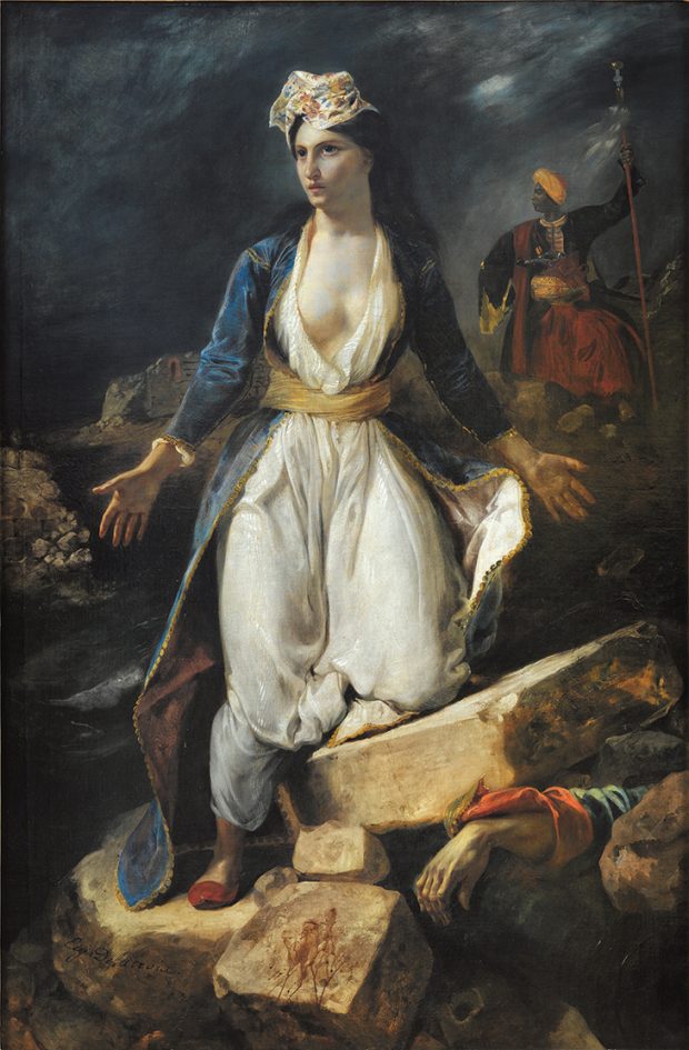 Greece on the Ruins of Missolonghi, (1826), Eugène Delacroix. Musée des Beaux-Arts de Bordeaux.