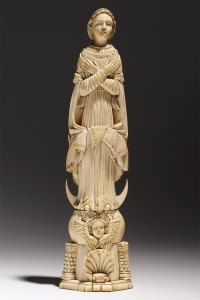 Madonna of the Immaculate Conception (1680–1700), Goa, India. The Walters Art Museum