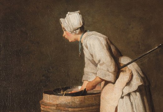 The Scullery Maid (detail; c. 1738), Jean-Siméon Chardin. Hunterian Art Gallery, Glasgow