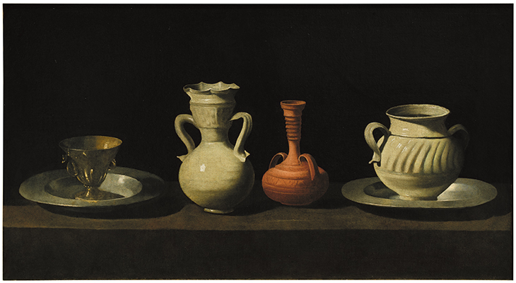 Still Life with Vessels (c. 1650), Francisco de Zurbarán.