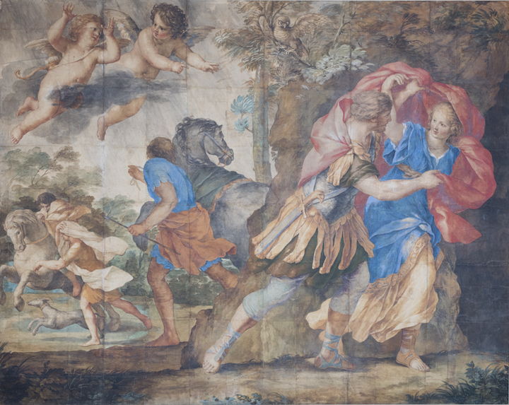 Royal Hunt and Storm (c. 1630-35), Giovanni Francesco Romanelli. Norton Simon Art Foundation