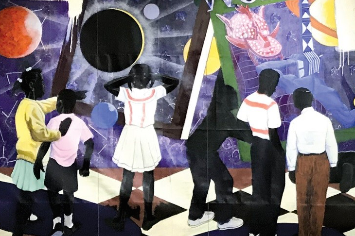 Knowledge and Wonder (1995) (detail) by Kerry James Marshall.