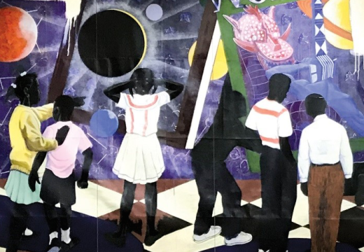 Knowledge and Wonder (1995) (detail) by Kerry James Marshall.