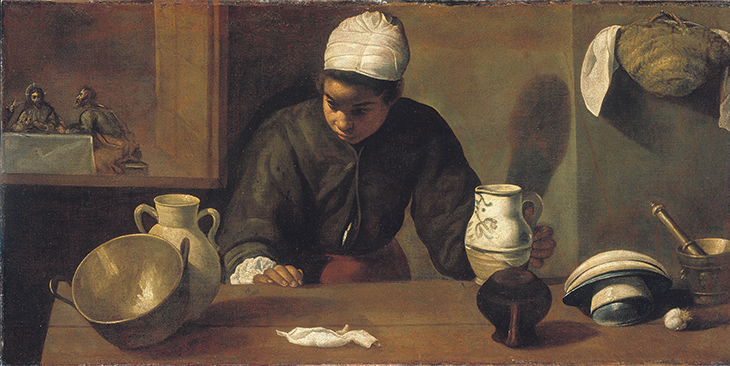 Kitchen Maid with the Supper at Emmaus (c. 1617–18), Diego Velázquez.