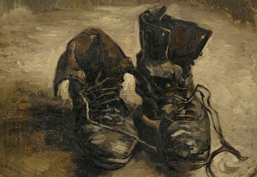 Shoes (detail; 1886), Vincent van Gogh.