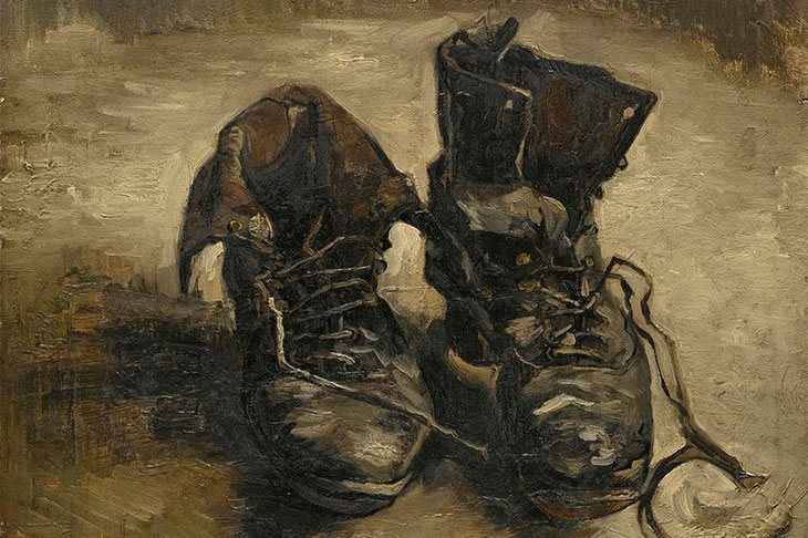 Shoes (detail; 1886), Vincent van Gogh.