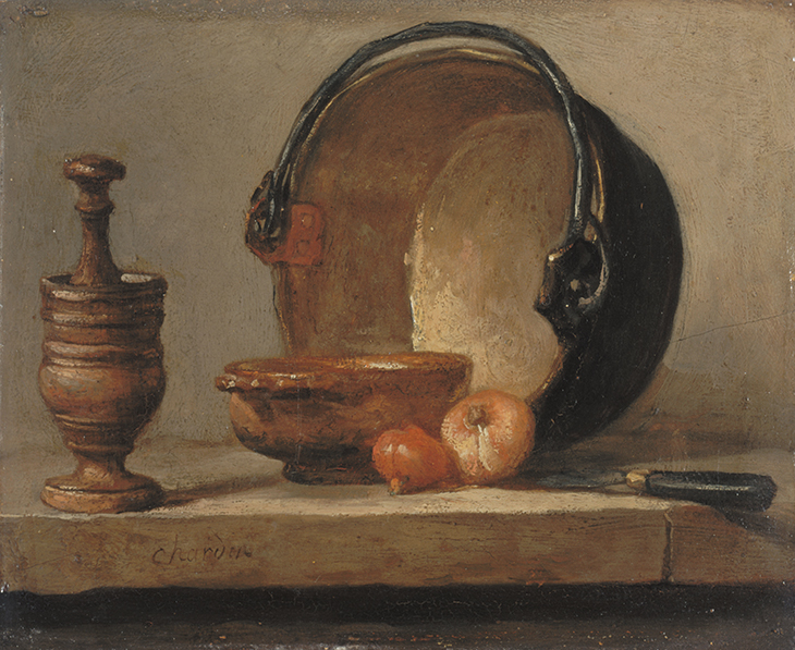 Still Life with Copper Cauldron (c. 1734–35), Jean-Siméon Chardin.