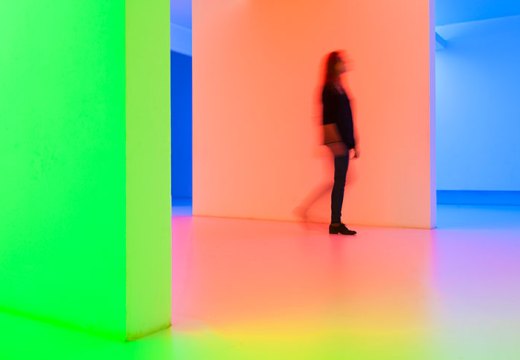 Chromosaturation (1965), Carlos Cruz-Diez. Installation view of the exhibition ‘Dynamo, A Century of Light and Motion in Art’ at the Grand Palais, Paris, 2013.