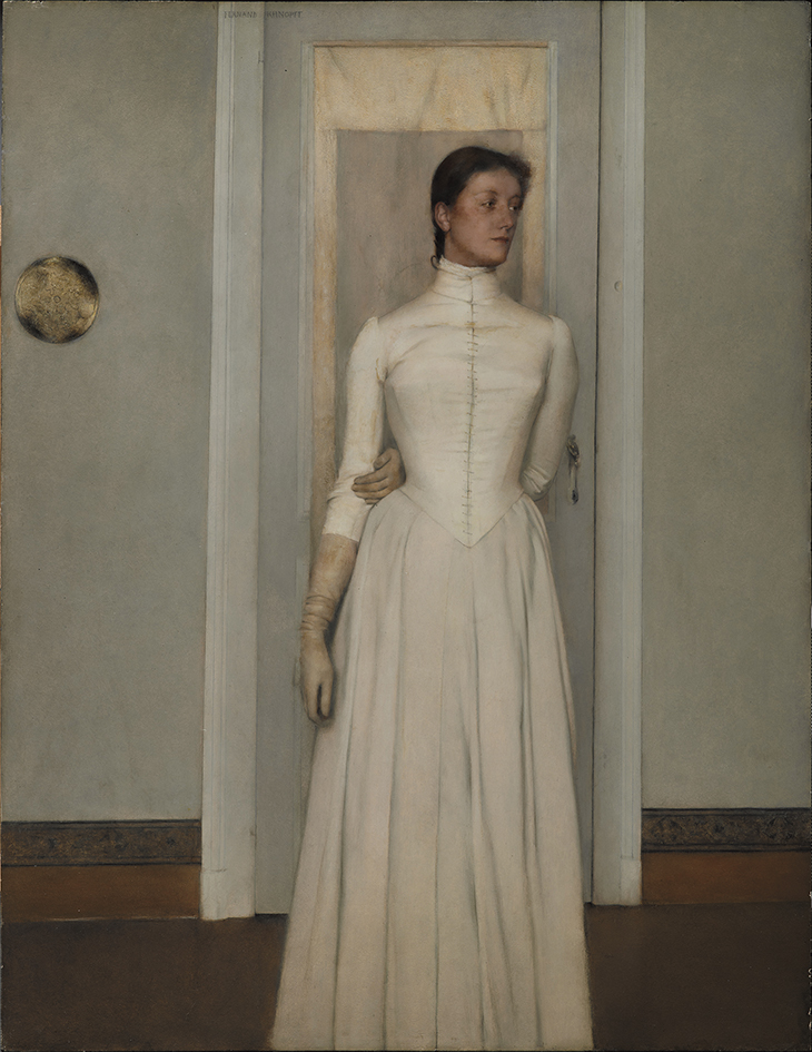 Portrait of Marguerite Khnopff (1887), Fernand Khnopff. Royal Museums of Fine Arts of Belgium, Brussels.