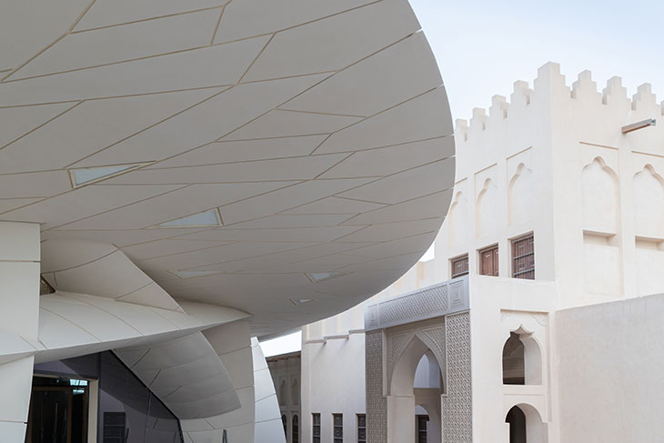 View of the upcoming National Museum of Qatar designed by Atelier Jean Nouvel.