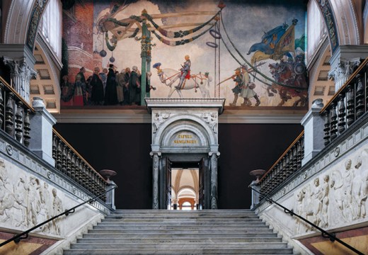 The upper stair hall at the Nationalmuseum, Stockholm.