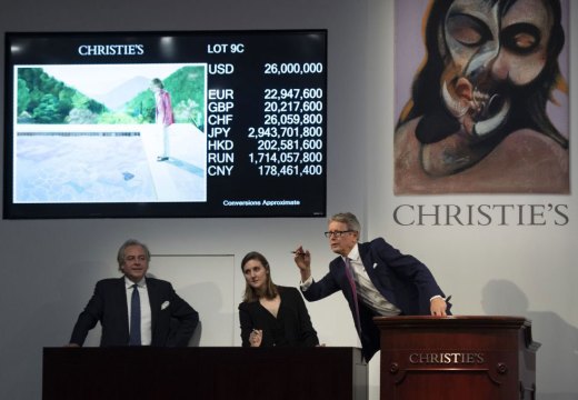 The sale of David Hockney’s Portrait of an Artist (Pool with Two Figures) on 15 November 2018 at Christie’s in New York.