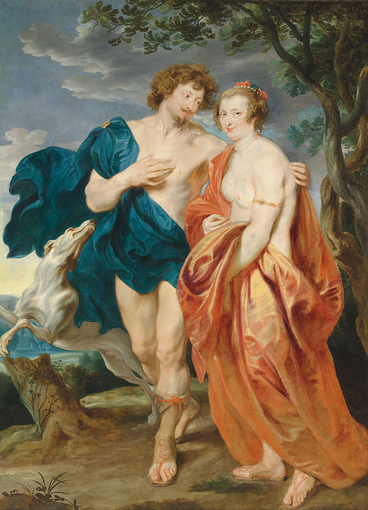 Double portrait of George Villiers, Marquess and later 1st Duke of Buckingham (1592–1628) and his wife, Katherine Manners (1603–1649), as Venus and Adonis (1620–21), Anthony van Dyck. Estimate £2.5m–£3.5m
