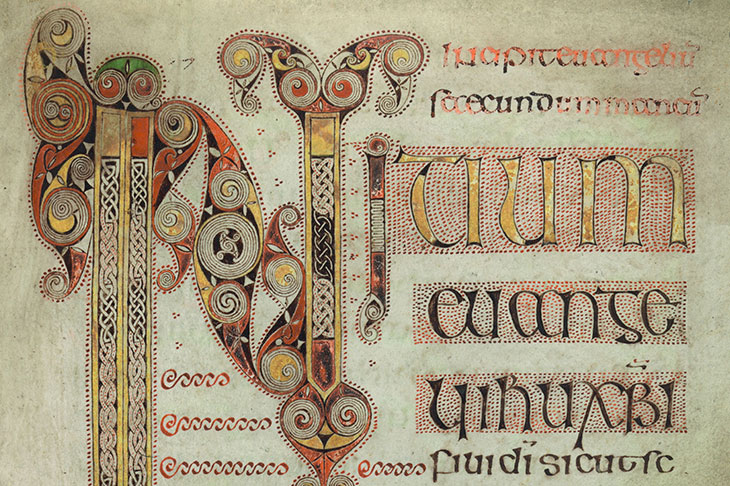 The Book of Durrow (detail; f. 86r) (c. 700), probably Durrow, Co. Offaly, or Iona. Trinity College Dublin