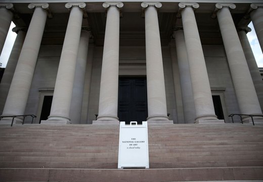 A sign outside the National Gallery of Art in Washington, D.C., on 1 October 2013, during the 16-day US government shutdown of 2013.