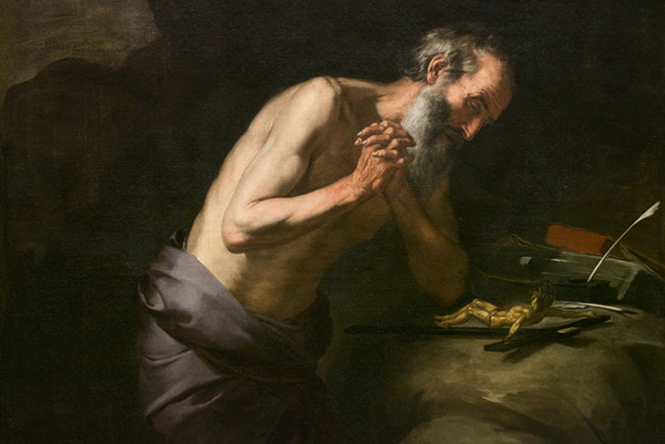 The Penitent Saint Jerome (detail; c. 1650), Bartolomé Esteban Murillo. Museo del Prado