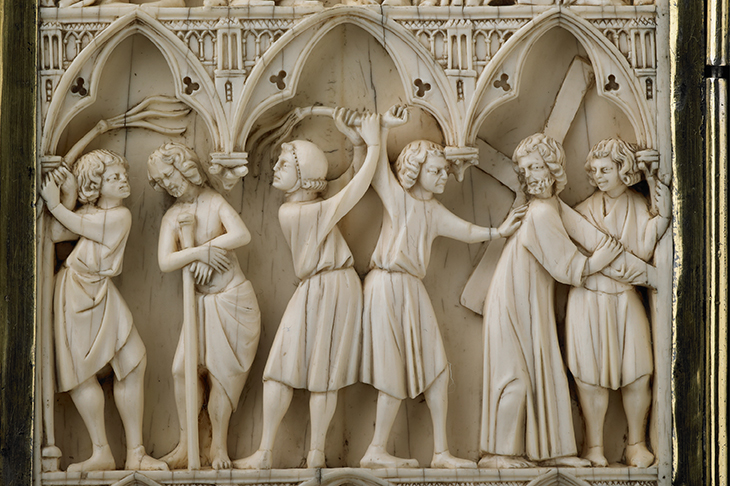 Diptych with scenes of the Passion (detail), (late 13th century). Wallace Collection.