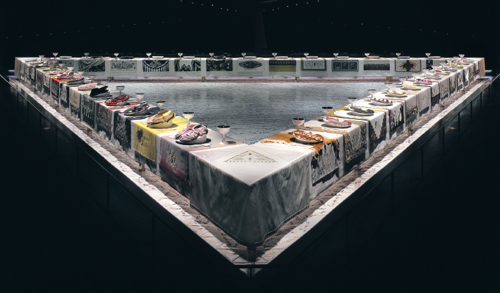 The Dinner Party (1974-79), Judy Chicago, Brooklyn Museum of Art, New York. 