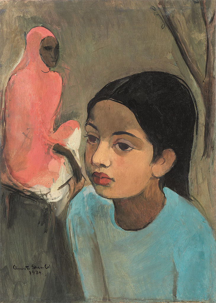The Little Girl in Blue (1934), Amrita Sher-Gil. Sotheby’s Mumbai, INR18.7 crore