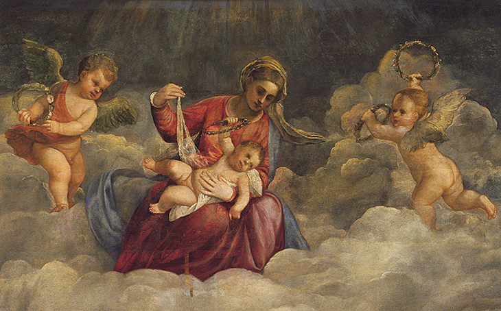 Virgin with Child and Saints (detail; c. 1523–34), Titian. Vatican Museums.