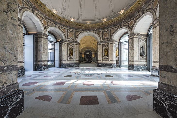 The great rotunda of the Africa Museum in Tervuren.