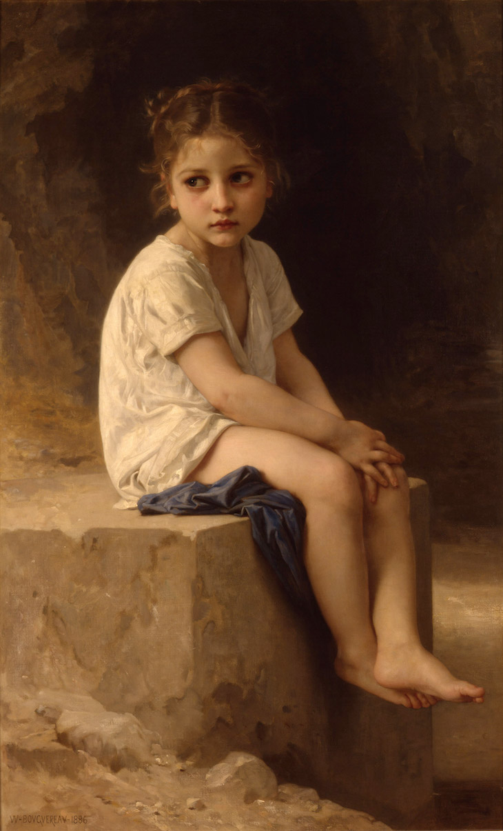 At the Foot of the Cliff, Bouguereau