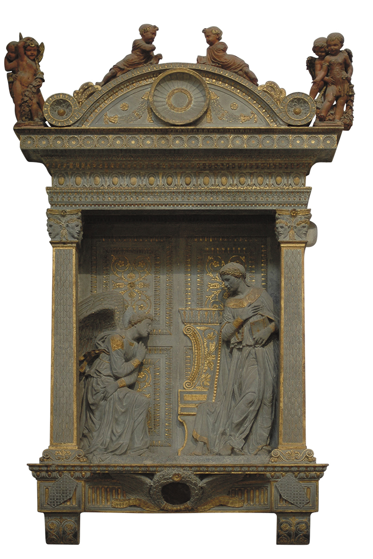 Cavalcanti Annunciation(c. 1428–33), Donatello. Santa Croce, Florence