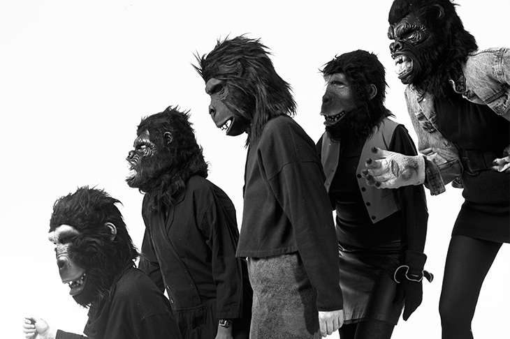 The anonymous Guerrilla Girls, artists and activists, photographed in 1990.
