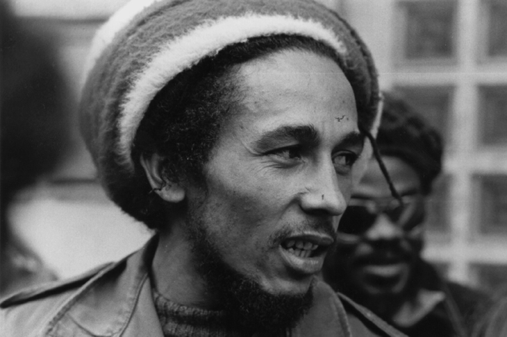 Bob Marley in London in June 1977, photo by Evening Standard/Getty Images