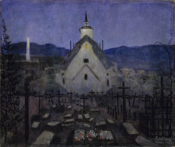 Night, Røros Church, Sohlberg
