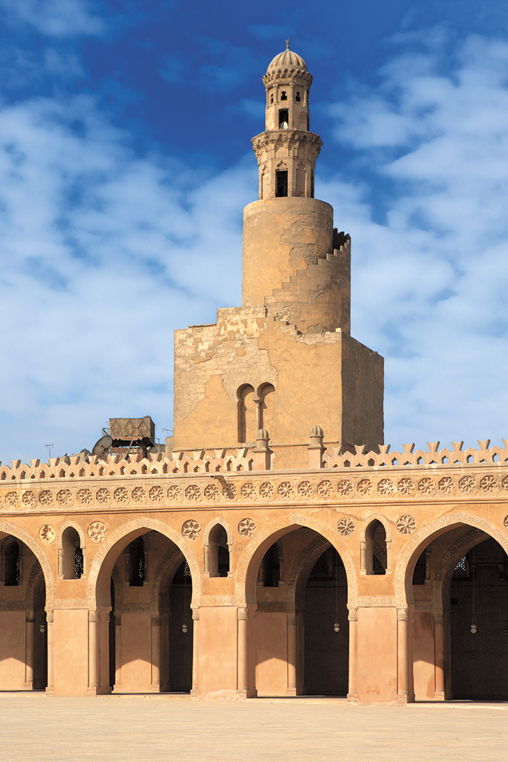 The design for the spiralling minaret of the mosque is said to have been conceived by Ibn Tulun himself.