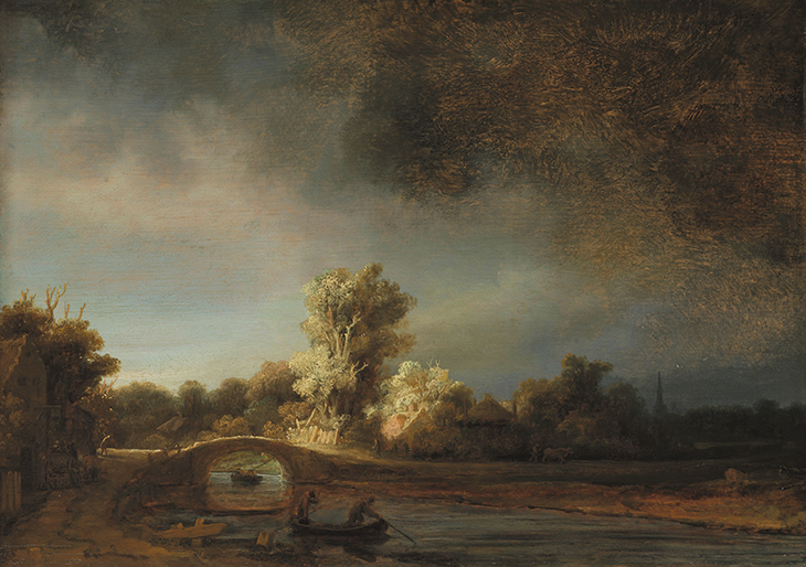 Landscape with a Stone Bridge (c. 1638), Rembrandt van Rijn. Rijksmuseum, Amsterdam