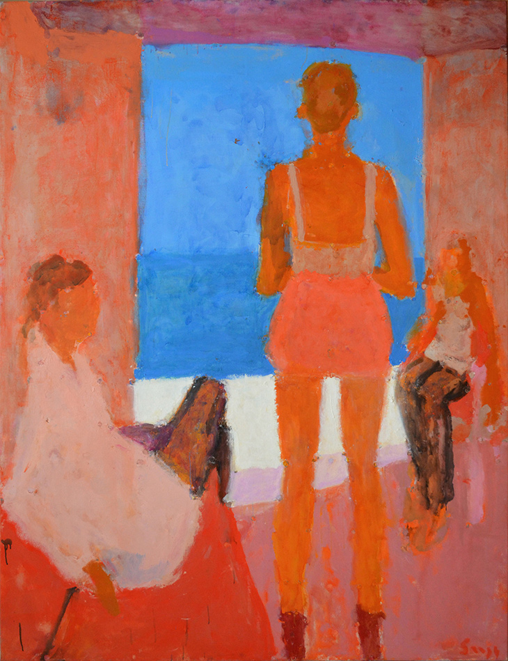 Three Figures by the Sea (2014), Sargy Mann