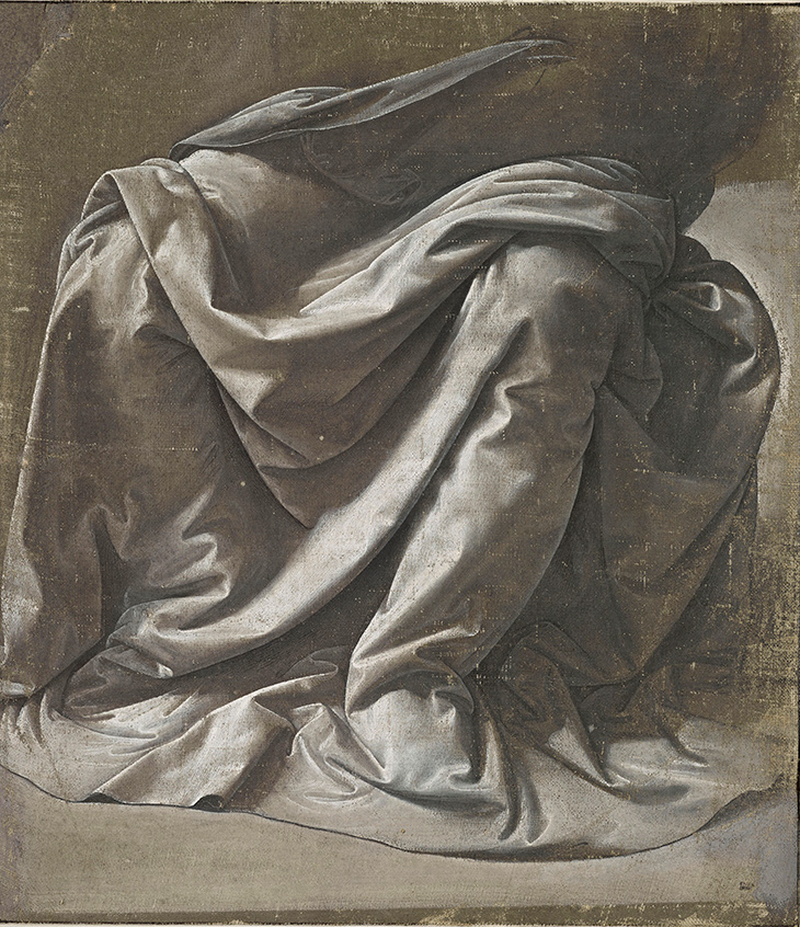 Study of drapery for seated figure (date unknown), Verrocchio and Leonardo da Vinci.