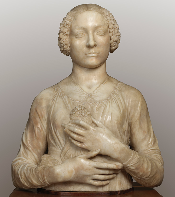 Bust of a Lady (Lady with Flowers) (c. 1455), Verrocchio.