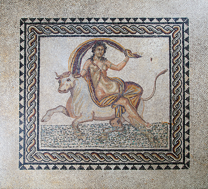 Mosaïque représentant l’enlèvement d’Europe (c. end of 2nd century AD), Arles Museum of Antiquity.