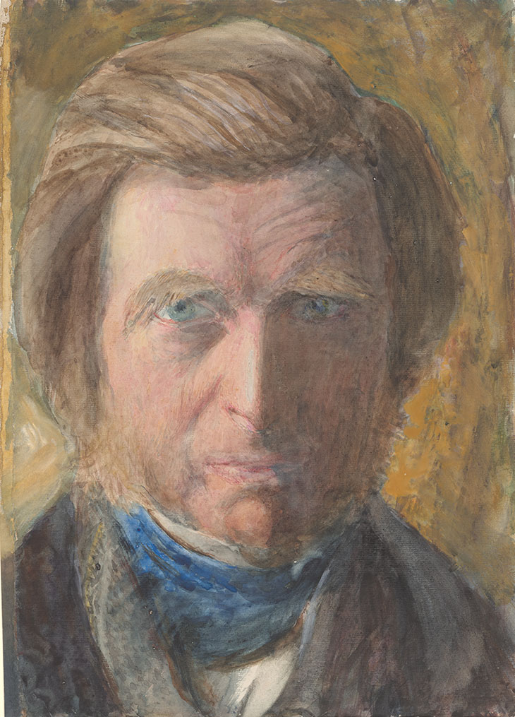 Self-Portrait, in Blue Neckcloth (1873), John Ruskin. Morgan Library & Museum, New York.