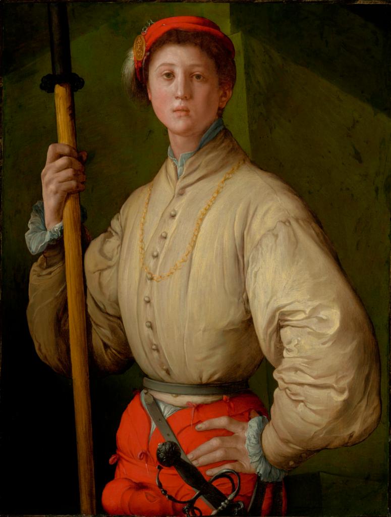 Portrait of a Halberdier (Francesco Guardi?) (1528–30), Jacopo Carucci, known as Pontormo. The J. Paul Getty Museum, Los Angeles