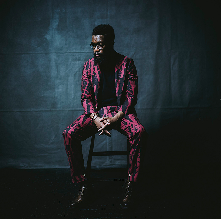 Suit from the 'Born Between Borders' collection, Spring/Summer 2014, designed for Ikiré Jones by Walé Oyéjidé Esq.