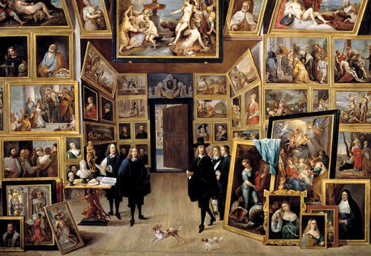 The Archduke Leopold William in his Picture Gallery in Brussels (detail; 1647–51), David Teniers the Younger. Museo Nacional del Prado, Madrid