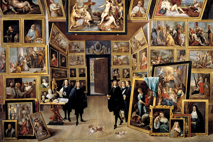 The Archduke Leopold William in his Picture Gallery in Brussels (detail; 1647–51), David Teniers the Younger. Museo Nacional del Prado, Madrid