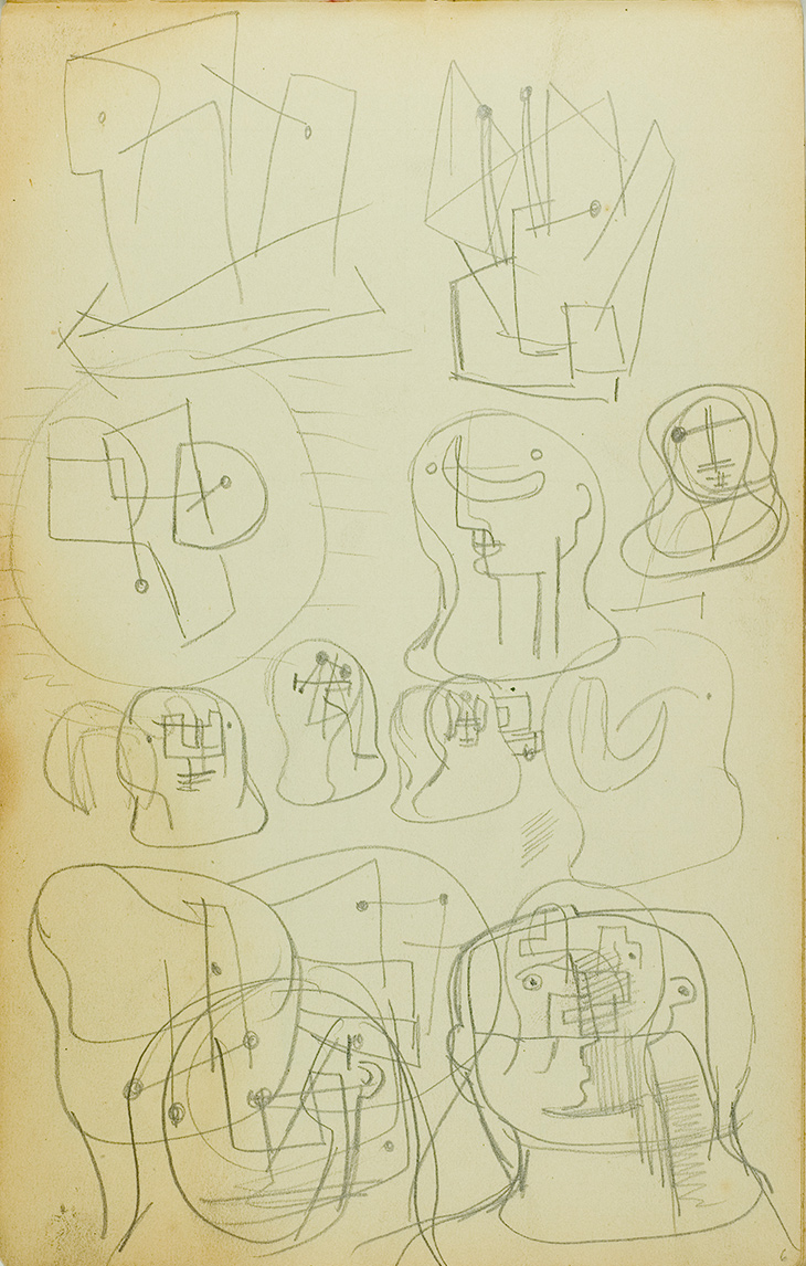 Head Studies (c. 1935), Henry Moore.