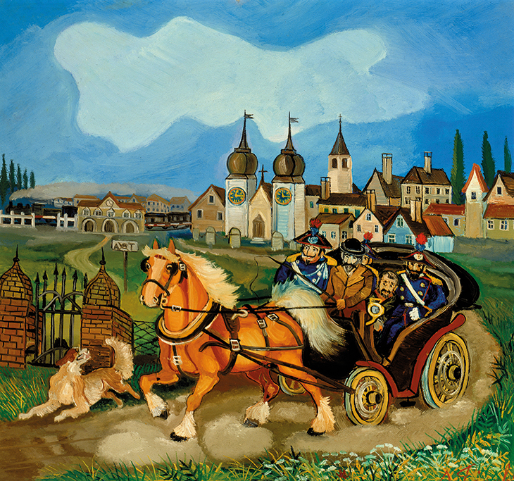 Stagecoach with horses (c. 1959-60), Antonio Ligabue.