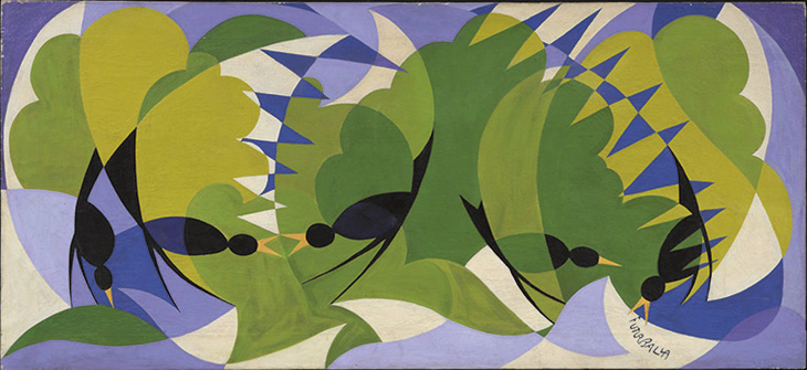 Merli Futuristi (Futurist Blackbirds) (c.1924), Giacomo Balla.