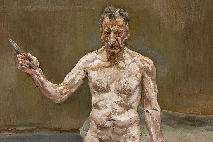 Painter Working, Reflection (1993), Lucian Freud.